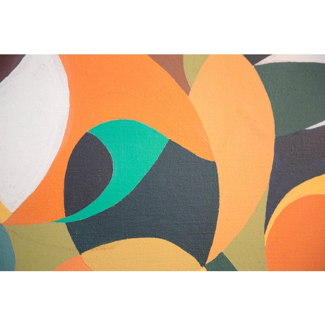 Mid Century Abstract Color Block Painting, Bevington, 1962 Chairish
