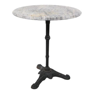 Antique Marble Top Cafe Bistro Dining Table For Sale