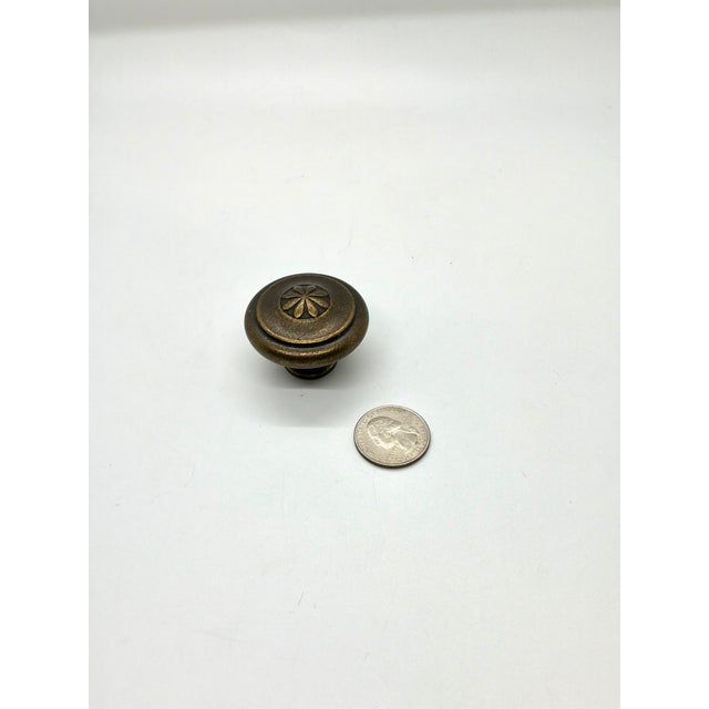 Transitional Henredon Knob Antique Bronze Floral Design. For Sale - Image 3 of 5