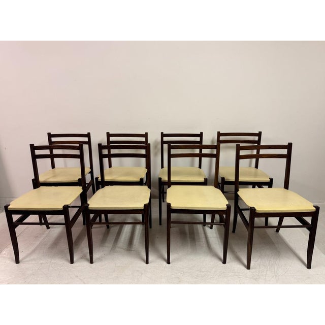 Wood Mid-Century Italian Dining Chairs, 1960s, Set of 8 For Sale - Image 7 of 18