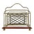 19th Century Antique English Brass, Mahogany Magazine Stand With 2 Compartments For Sale