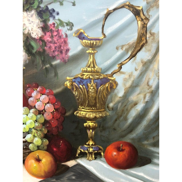 Early 20th Century **"Banquet of Beauty" by Bela Balogh – Original Signed Oil on Canvas For Sale - Image 4 of 5