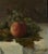 A 19th Century still life oil on canvas with a gilt frame. A 1866 dated representation of fruits (apples and grapes)...