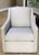 C. R. Laine Kendrick Swivel Chair 545-05sw in Thibaut Everly Spa Blue For Sale - Image 9 of 18