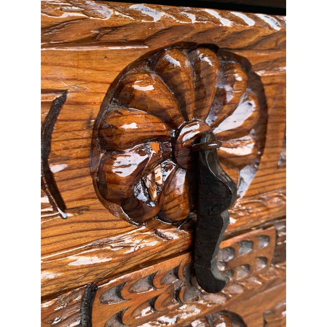 Antique Spanish Carved Walnut End Table For Sale - Image 11 of 12