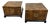 Vintage Asian Style Burlwood Nightstands - A Pair For Sale