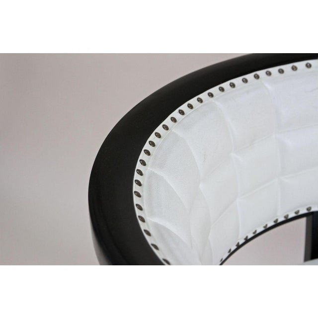 Vintage Armchair in White Leather by M. Kammerer for Thonet, 1980 For Sale - Image 14 of 17