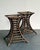 Vintage Boho Willow and Reed Stacked Rattan Table Pedestals - A Pair For Sale - Image 9 of 12