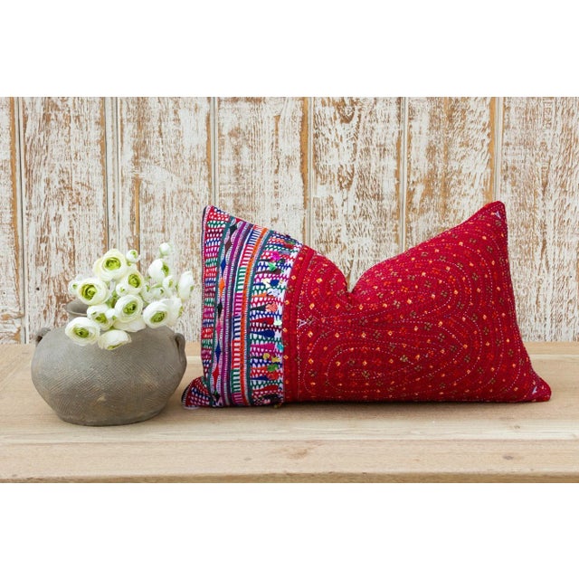 Suta Antique Tribal Grain Sack Pillow For Sale - Image 9 of 10