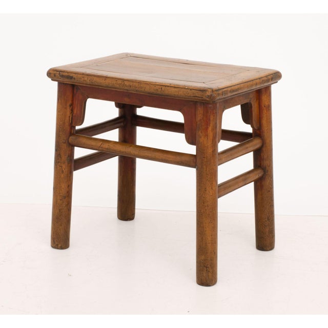 Brown Pair of Chinese Elm Side Tables For Sale - Image 8 of 10