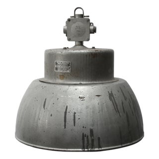Vintage Industrial Aluminum Pendant Lamp, 1970s For Sale