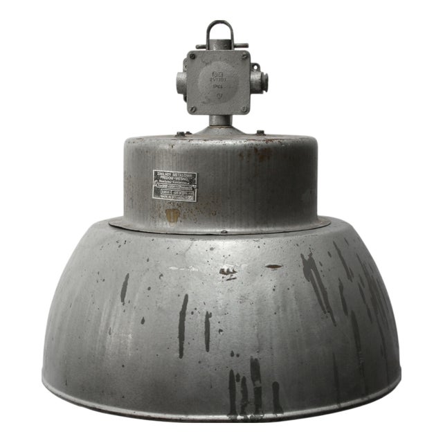 Vintage Industrial Aluminum Pendant Lamp, 1970s For Sale