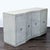 The credenza features four doors – left side facing with two reversible/adjustable wine bottle shelves, right side facing...