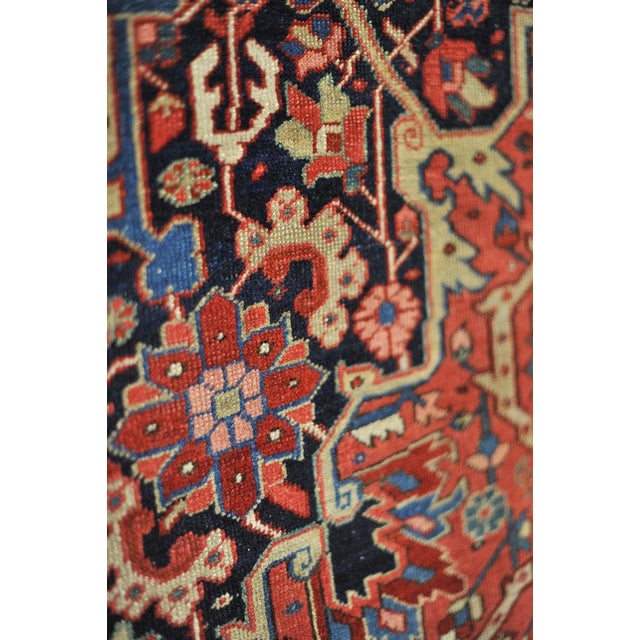 Persian Collector's Piece Tribal Masterpiece Antique Persian Serapi Heriz Dream Rug 9.6 x 12.7 For Sale - Image 3 of 8