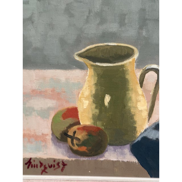 Lindqvist, Still Life, 1950s, Oil Paiting on Canvas, Framed For Sale - Image 7 of 18