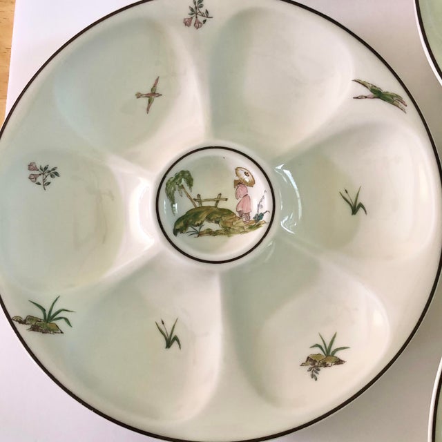 Lovely set of 4 Limoges Haviland Oyster Plates. 2 of each coordinating designs. No chips. Excellent condition.