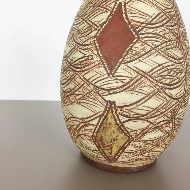 Vintage Ceramic Pottery Vase by Franz Schwaderlapp for Sawa Ceramic, Germany, 1960s For Sale - Image 3 of 10