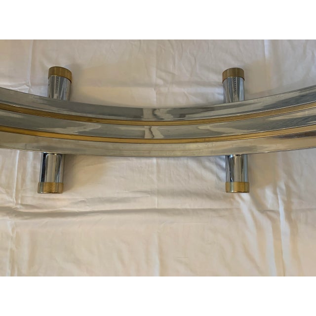 Chrome Vintage Romeo Rega Chrome Brass U-Shaped Console Table For Sale - Image 8 of 13