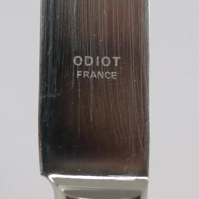 Early 21st Century French Odiot Demidoff Sterling Silver & Stainless Steel Salad Knife For Sale - Image 4 of 9