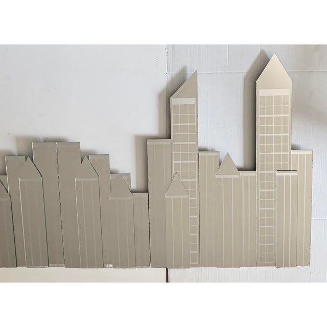 Vintage 1980s New York City Etched Skyline Mirror Wall Art Chairish