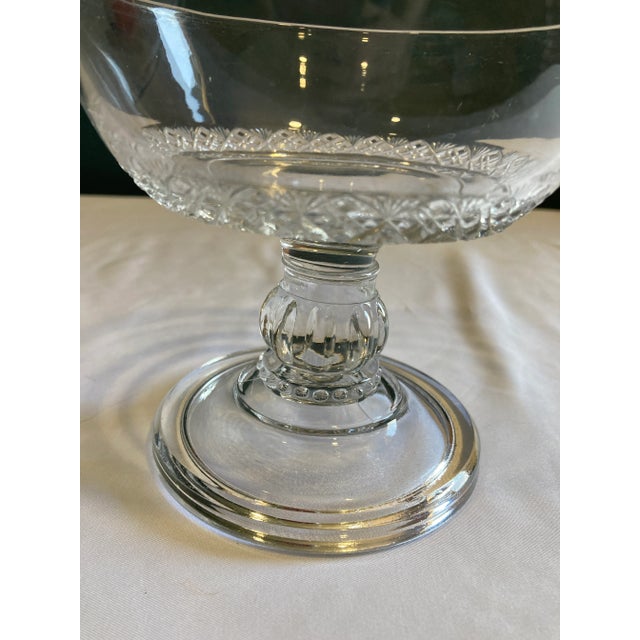 Art Deco Vintage Glass Pedestal Bowl or Catchall For Sale - Image 3 of 4
