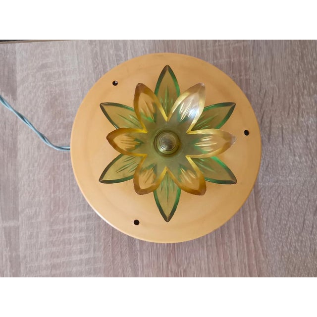 Small Eastern European Acrylic & Plastic Water Lily or Lotus Night Lamp, 1970s For Sale - Image 11 of 14