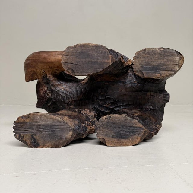 Large Wooden Ainu Bear Kibori Kuma, 1940s For Sale - Image 10 of 11