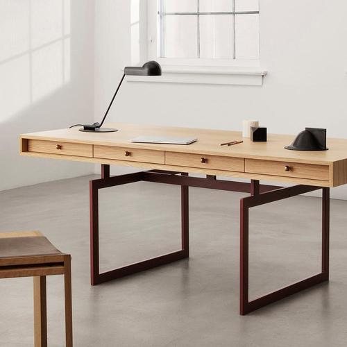 Wood Office Desk in Wood and Steel by Bodil Kjær For Sale - Image 7 of 9