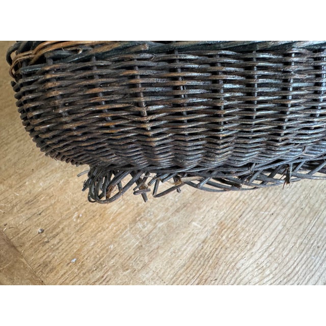 Chocolate Antique French Bressan Basket For Sale - Image 8 of 9