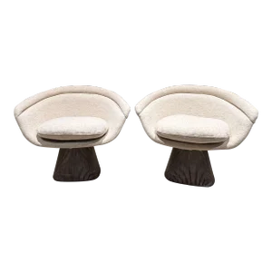 1970s Vintage Low Lounge Chairs - a Pair