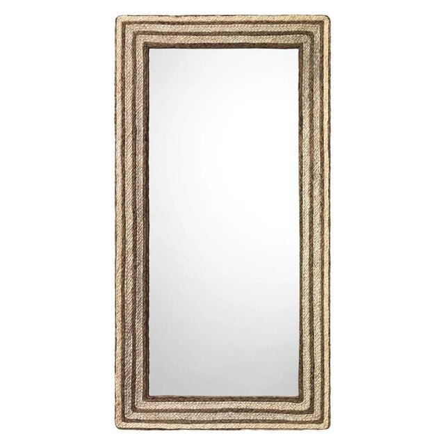 Jamie Young Evergreen Seagrass Rectangle Mirror For Sale In Los Angeles - Image 6 of 6