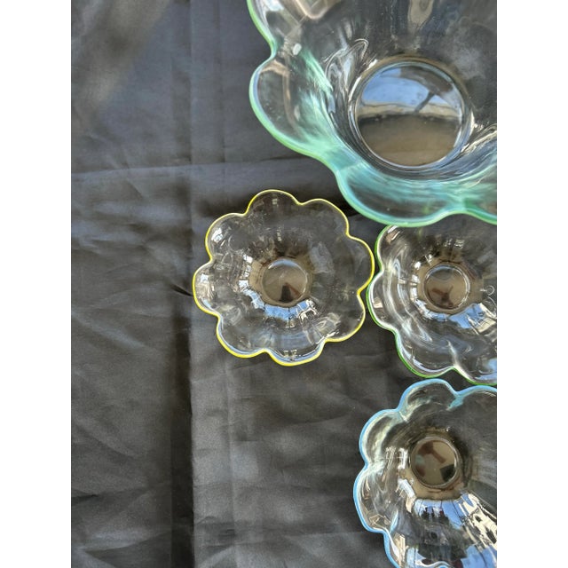 Vintage Modern Art Glass Fruit Bowls- Set of 5 For Sale - Image 4 of 7