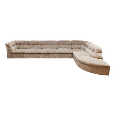 Vintage Ivory Beige Modular Sofa from Laauser, 1970s, Set of 7 For Sale