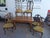Gold Vintage Italian Walnut Table with Chairs, 1940s, Set of 7 For Sale - Image 8 of 8