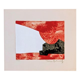 Serge Poliakoff, Red, White and Black Composition L42, 1963, Lithograph For Sale