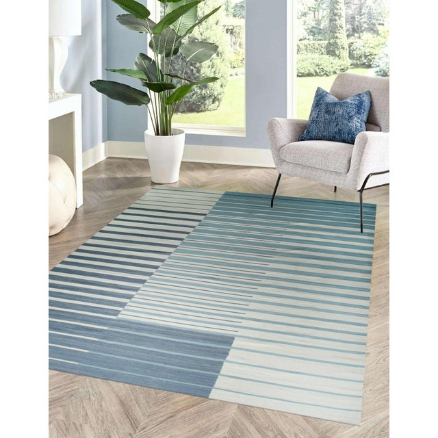 Traditional 9x12 Majestic Laine Multicolor Geometric Modern Flatweave Wool Carpet Rug For Sale - Image 3 of 6