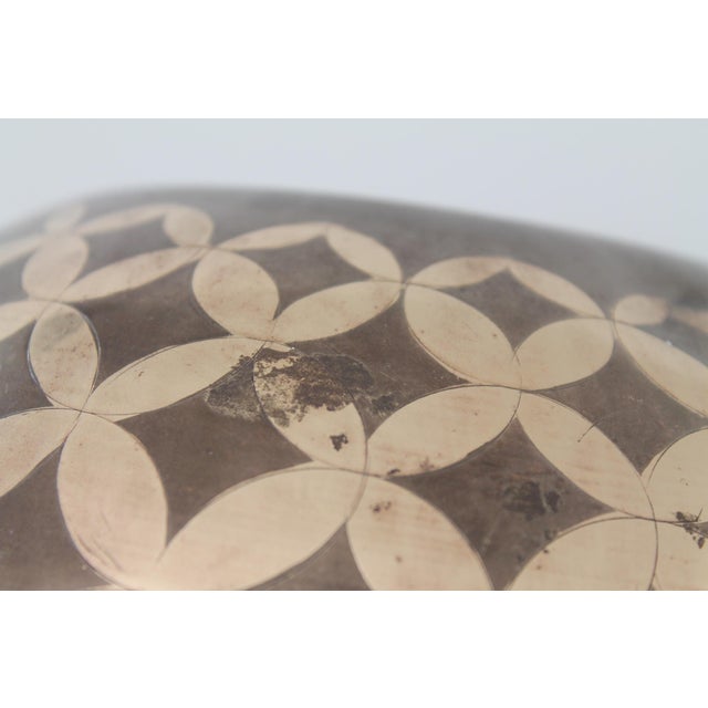 Art Deco Vintage Mid-Century Brass Vase For Sale - Image 3 of 10