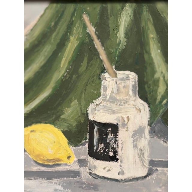 Gilbert, Still Life with Lemons and Inkpot, 1950s, Oil on Panel, Framed For Sale - Image 4 of 15