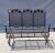 Vintage 3 Seater Wrought Iron Garden Patio Bench Glider Couch Dogwood Rocker For Sale - Image 12 of 12