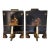 19th C. Chinoiserie Ebonized Wall Sconces & Letter Pockets - A Pair For Sale