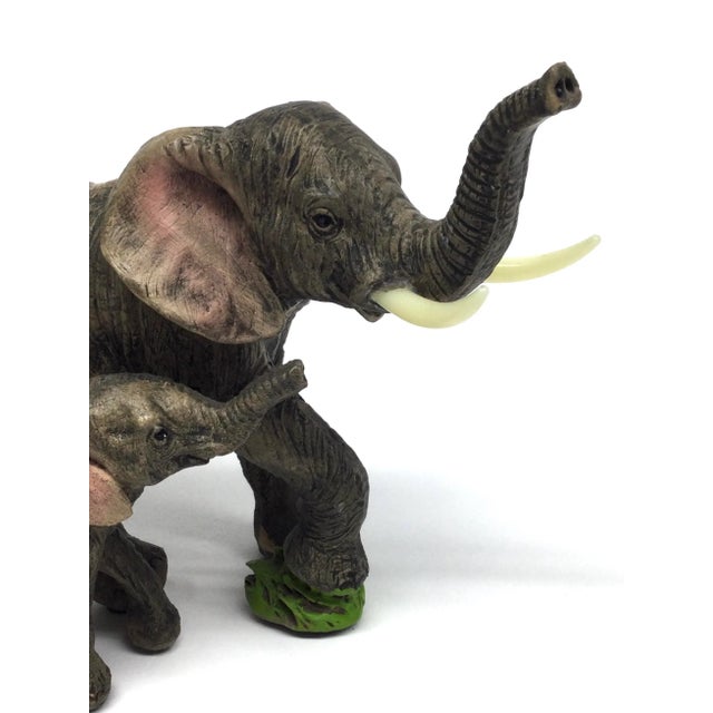 Shabby Chic Vintage 1990’s Maitland Smith High Quality Resin Elephant Sculpture For Sale - Image 3 of 13