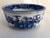 Blue Large Vintage Hand-Decorated Chinese Export Chinoiserie Blue & White Porcelain Bowl For Sale - Image 8 of 10