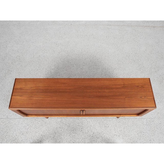 Midcentury Danish Sideboard in Teak attributed to Johannes Andersen for Silkeborg - with Rolling Doors For Sale - Image 6 of 10