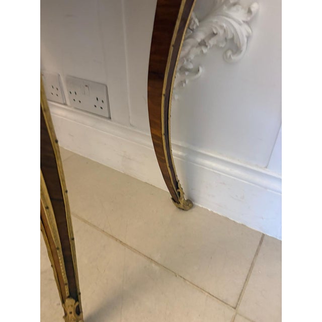 Antique French Victorian Ormolu Mounted Kingwood Jardiniere Stand with Porcelain Plaque, 1860 For Sale - Image 14 of 17