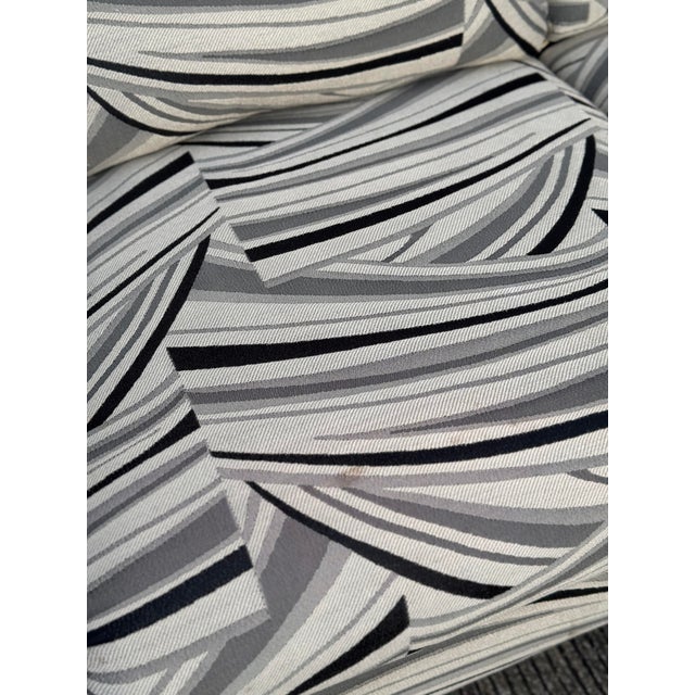 Late 20th-Century Tuxedo Sofas With Abstract Upholstery For Sale - Image 10 of 12