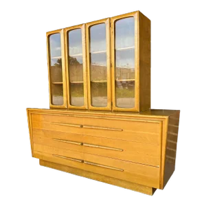 Edmund Spence Glass Hutch Credenza