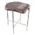 Living Edge Petrified Wood Top W Iron Stand Accent Table or Side Table 50 For Sale