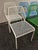 Blu Dot Set of 6 Blu Dot Hot Mesh Dining/Patio Chairs 2 Each White/Green/Blue For Sale - Image 4 of 5