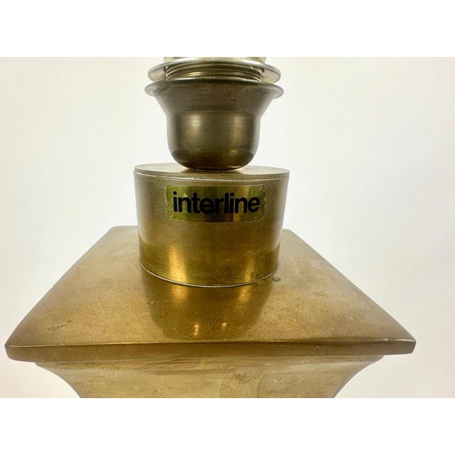 Mid-Century Modern Brass Table Lamp by Fuchs & Gilching for Reim Interline, 1970 For Sale - Image 4 of 12
