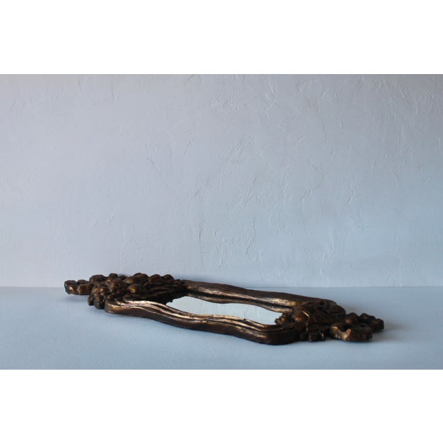 1980s Serge Roche Style Rococo Giltwood Wall Mirror For Sale - Image 9 of 12